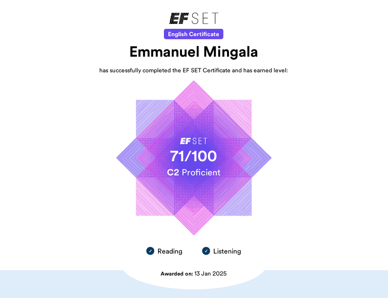 An image for EF Set English Certificate