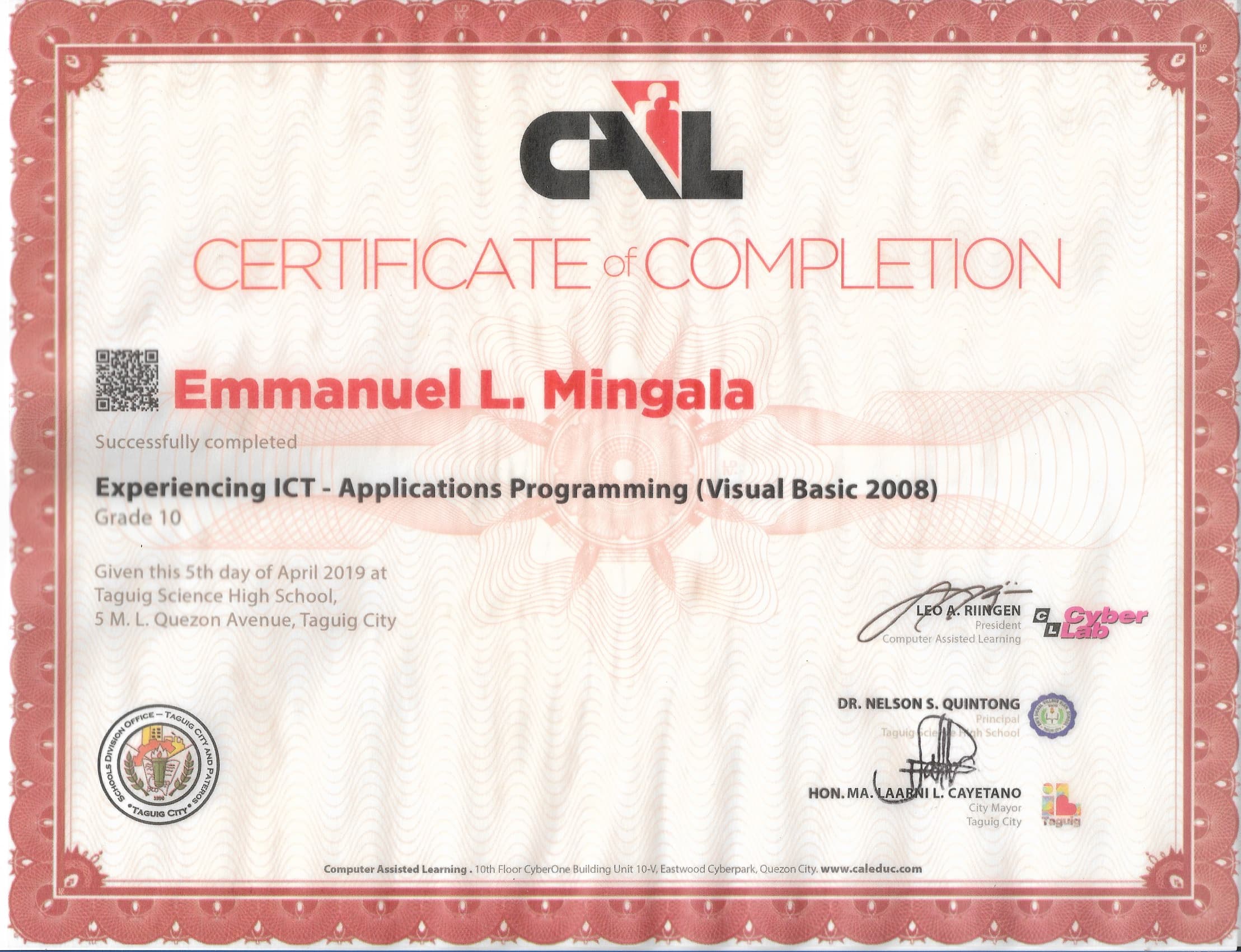 An image for Applications Programming (Visual Basic 2008)